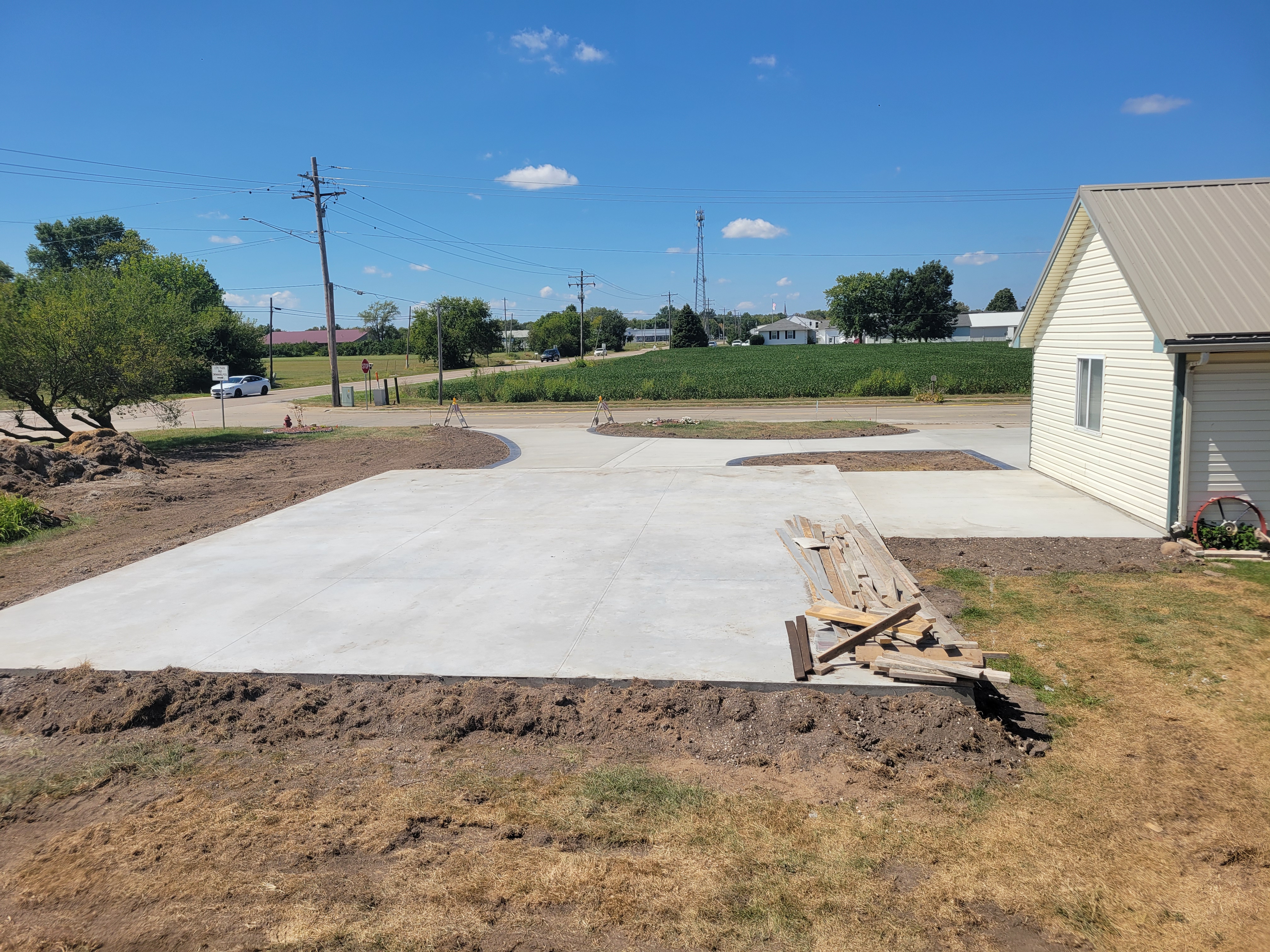 Custom concrete driveway