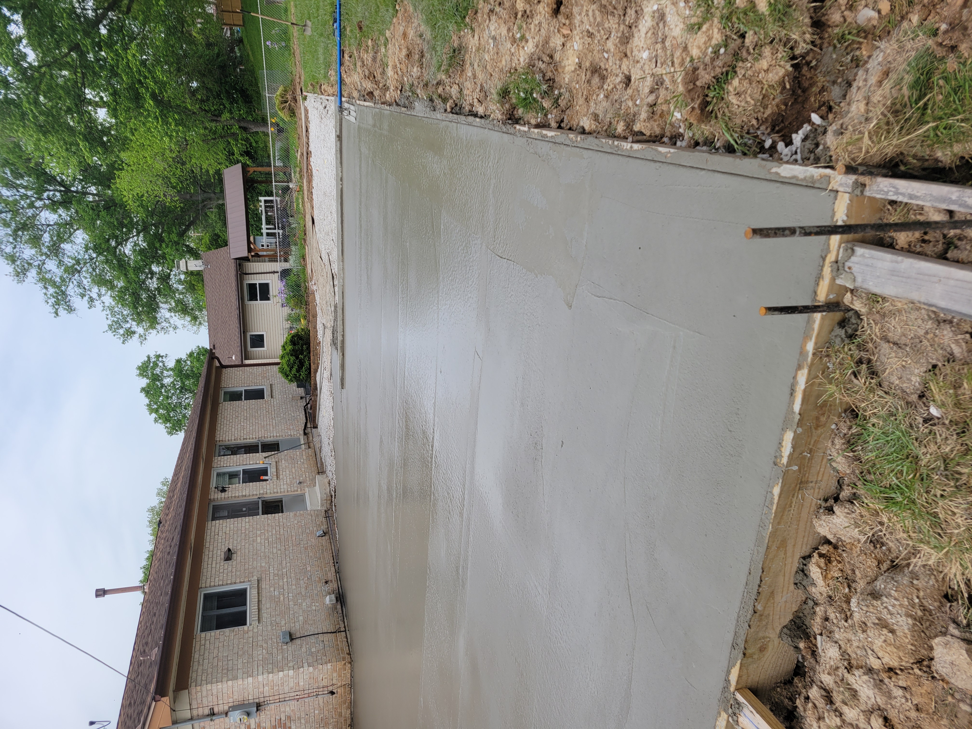 Driveway concrete work