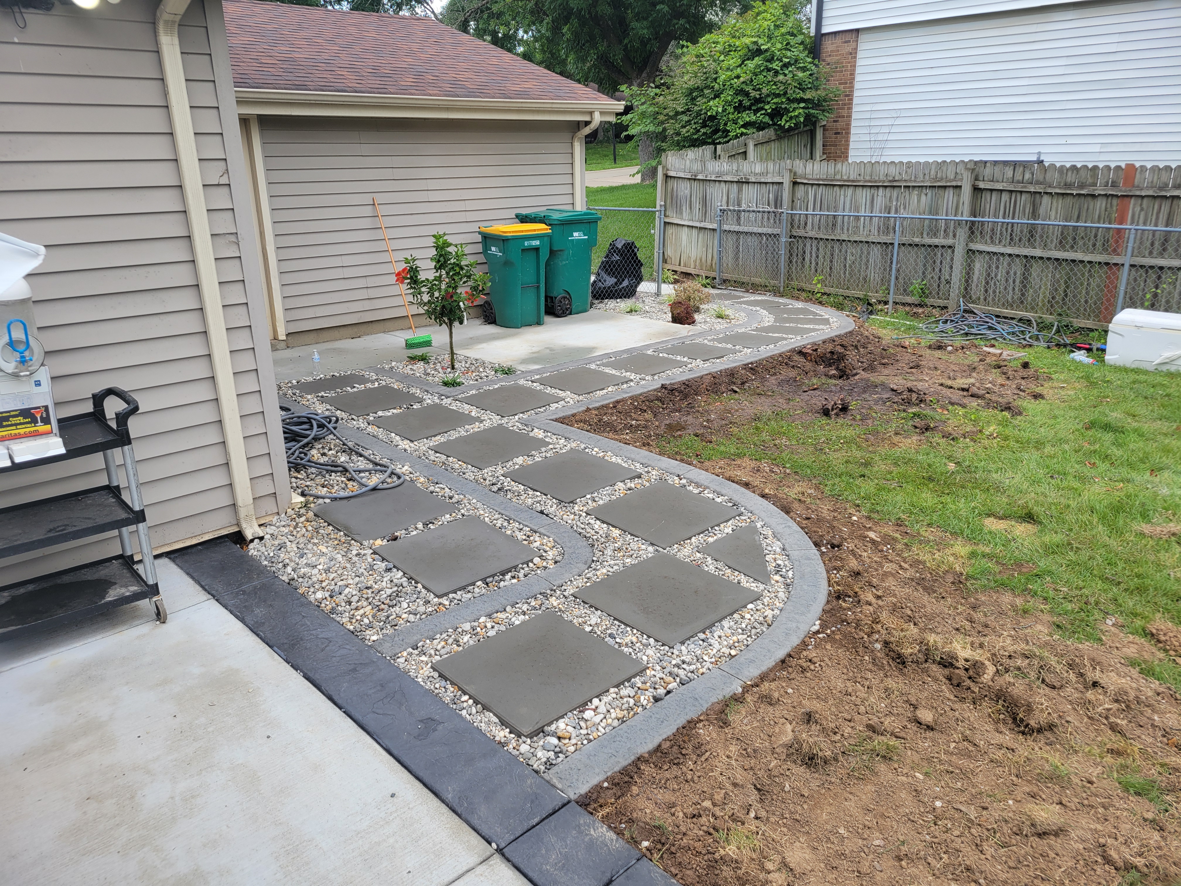 Stamped concrete patio design