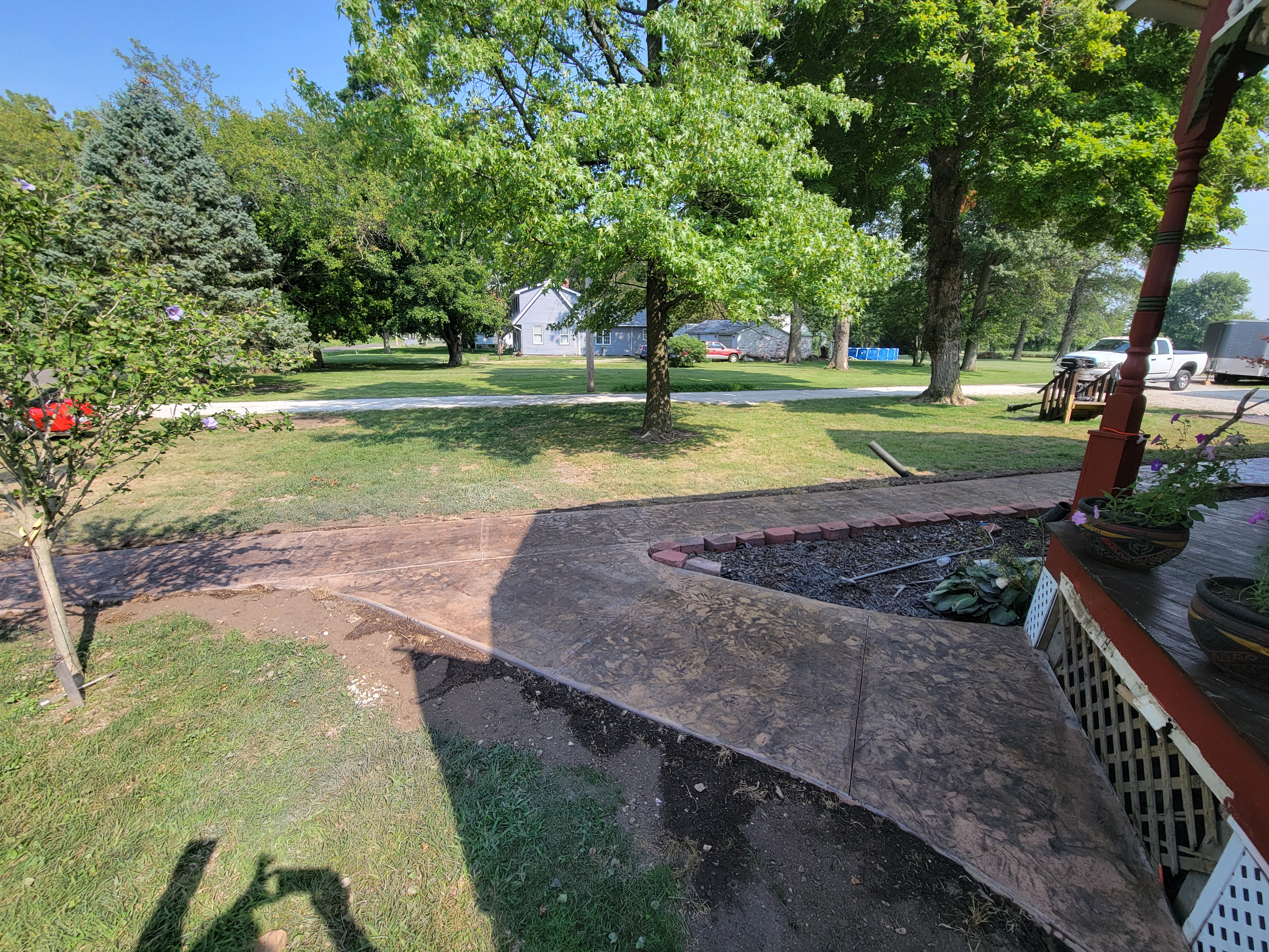 Custom stamped patio