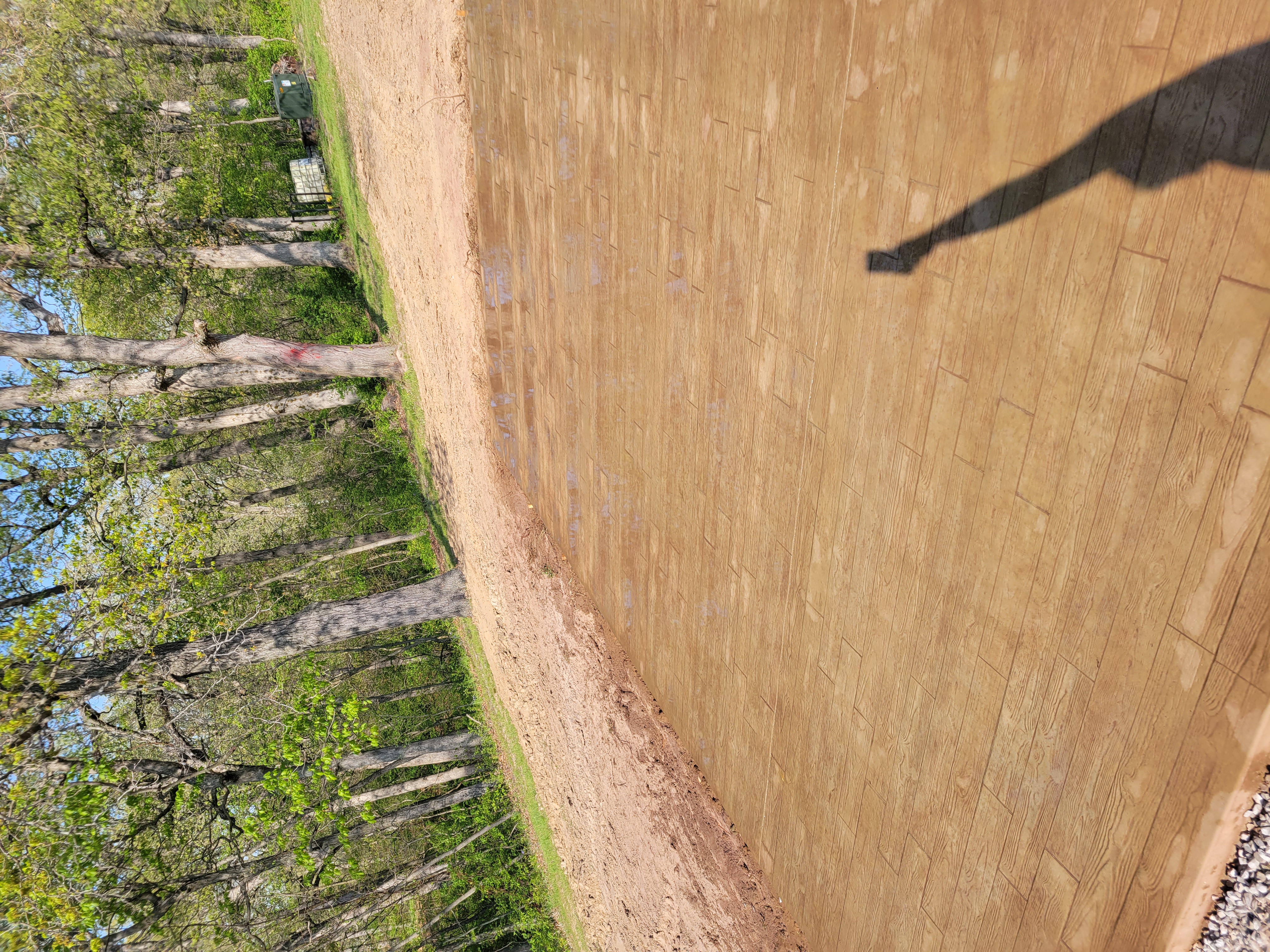 Custom concrete patio