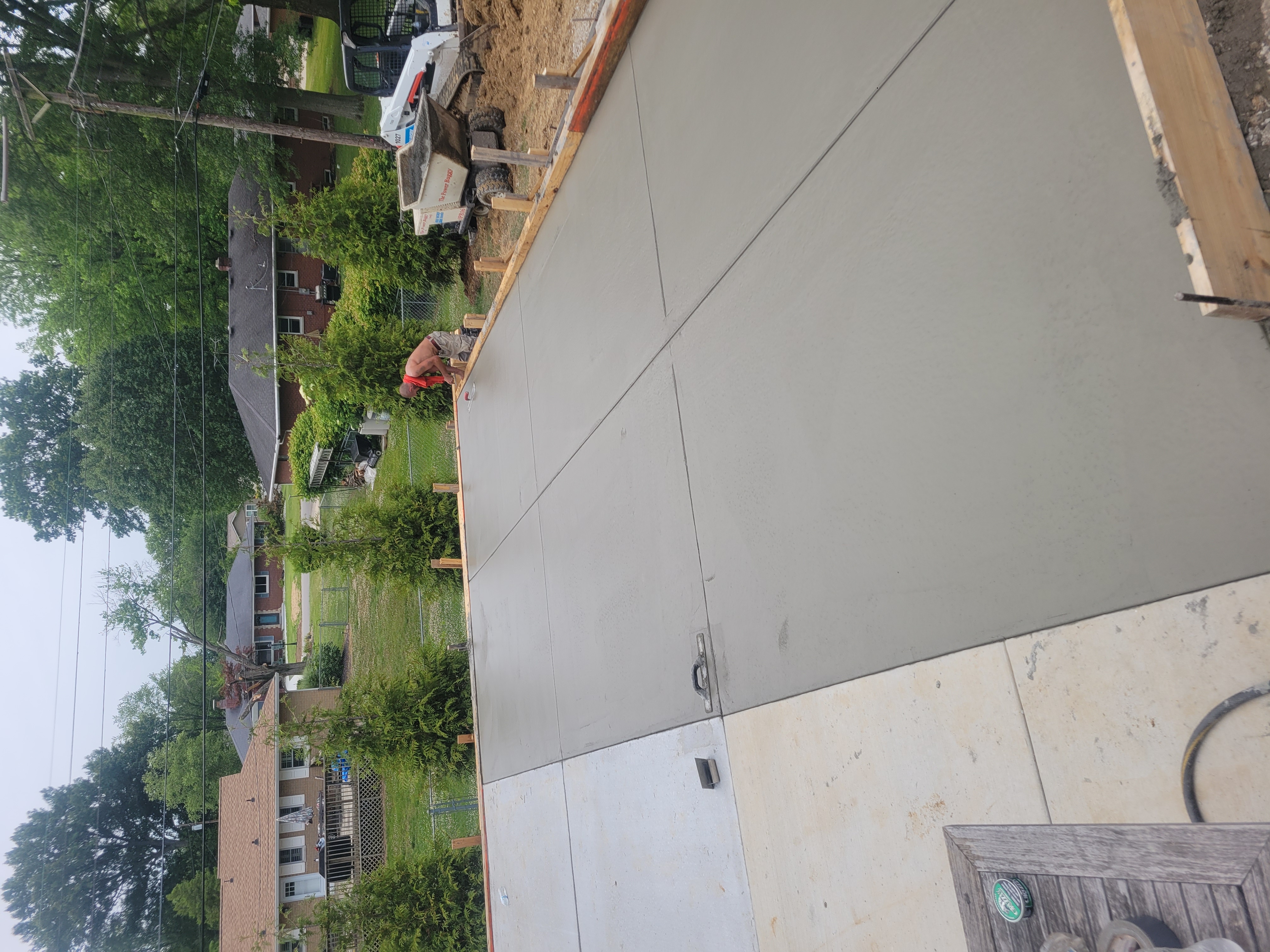 Stamped concrete patio