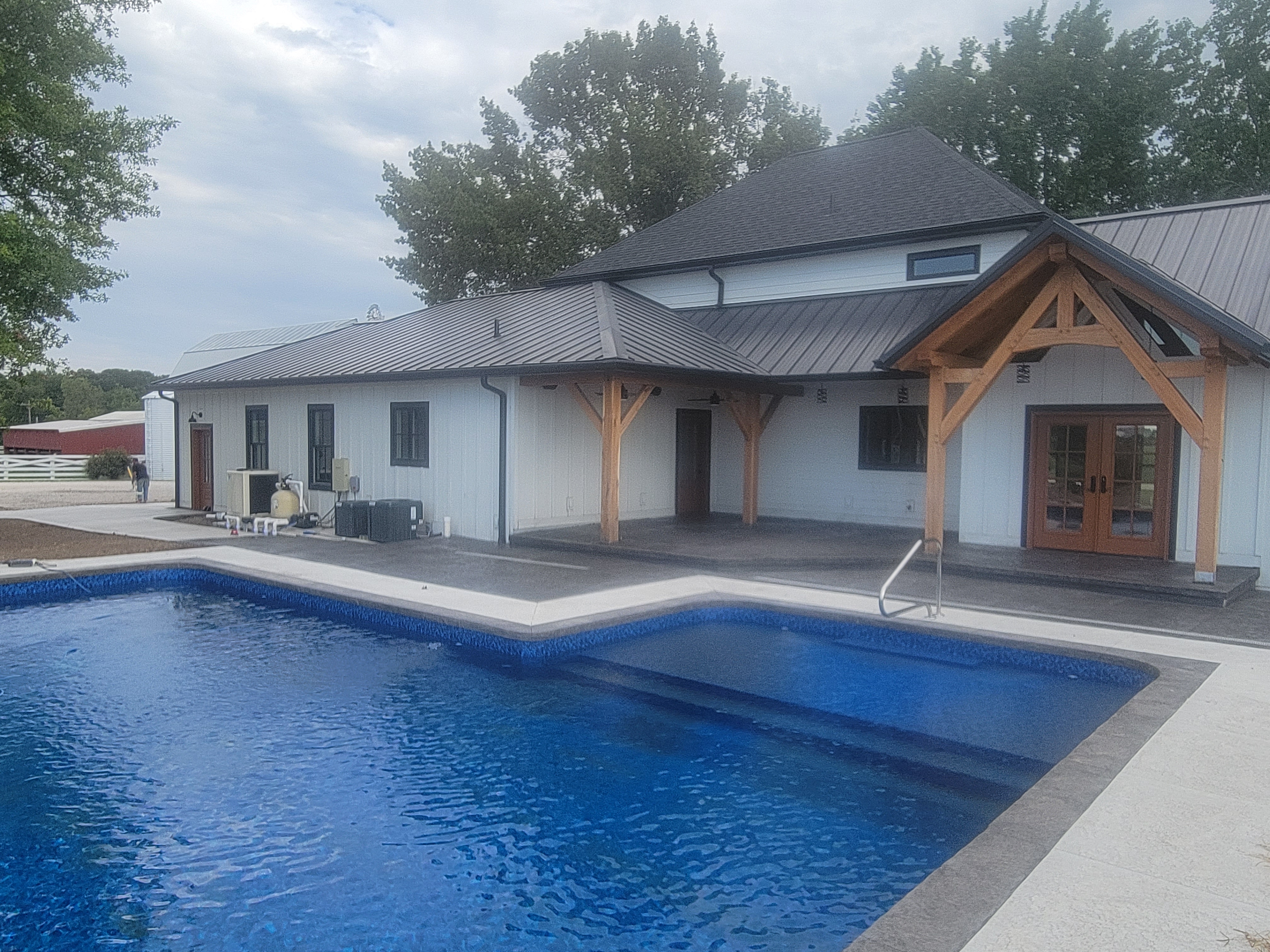 Patio with decorative concrete