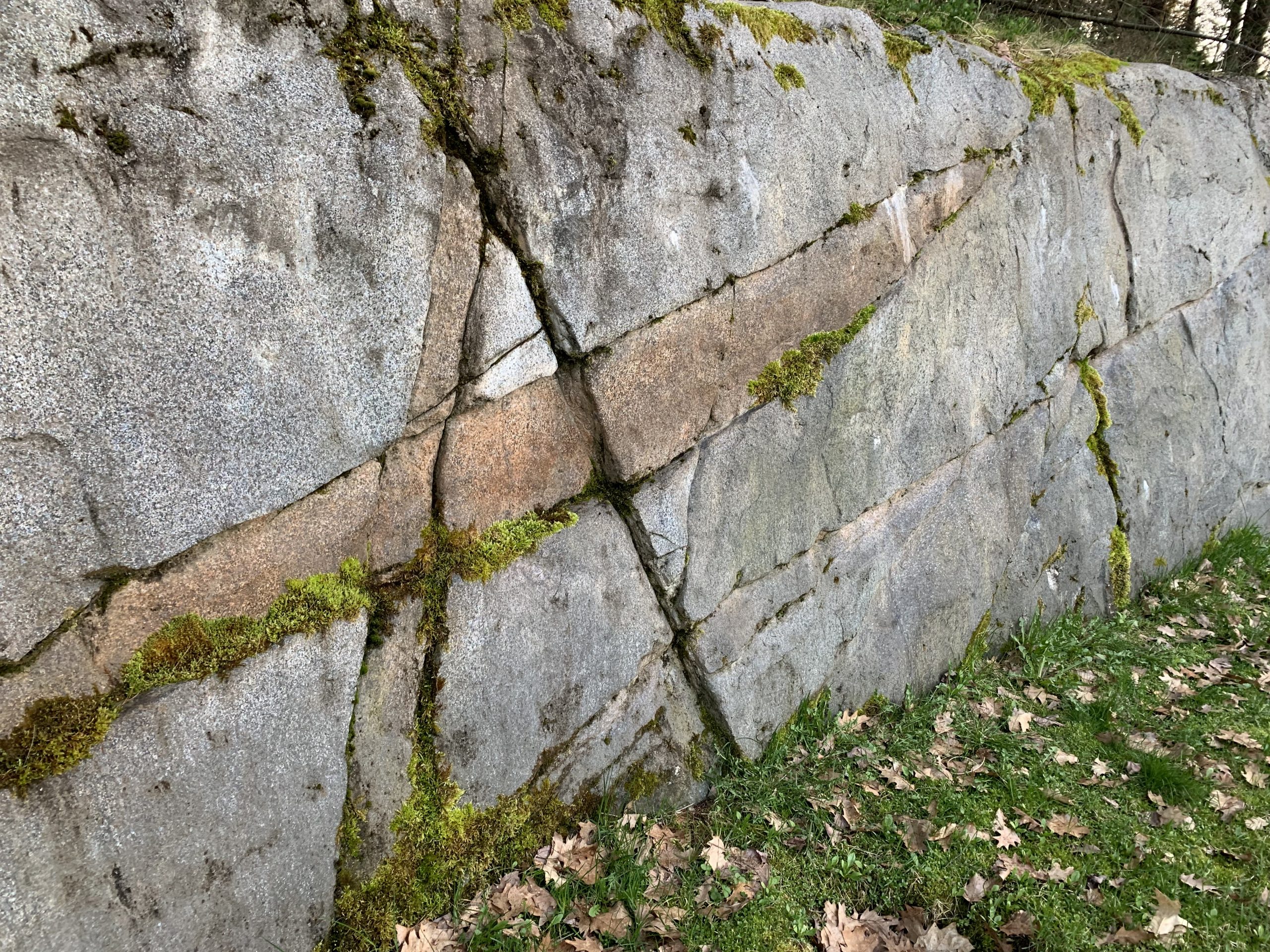 Retaining wall with texture